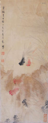 彭醇士(1896-1976) 金鱼 1959年作 设色纸本 镜心