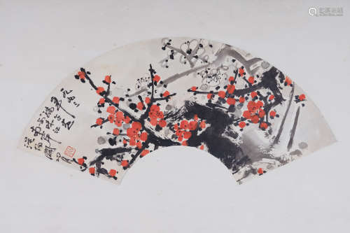 关山月(1912-2000) 梅花 1993年作 设色纸本 镜心