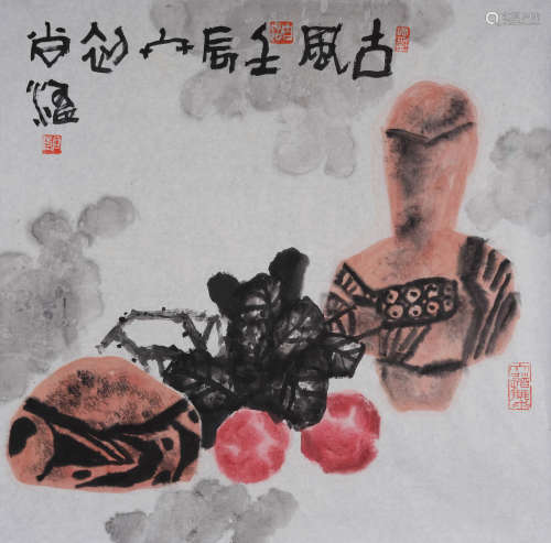 尚涛(1938-2022) 古风 2012年作 设色纸本 镜心