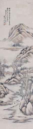 俞寄凡(1891-1968) 拟王翚笔意  设色纸本 立轴