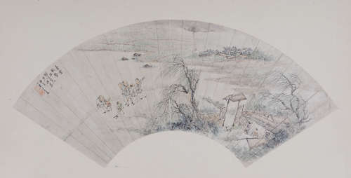 王素(1794-1877) 春雷起蛰  设色纸本 镜心