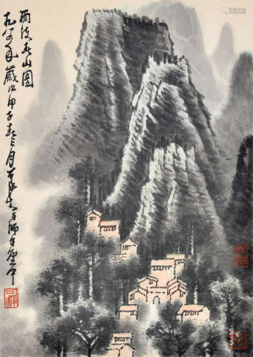 李可染雨后春山图