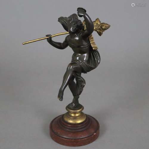 Tanzender Bacchus - um 1900, Bronze, dun