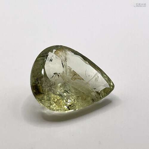 Natural Beryl - 26.35ct, pear cut, origi