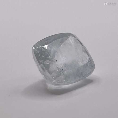 Natural Aquamarine - 14.81ct, cushion cu