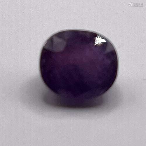 Natural Sapphire - 3.91ct, cushion cut,