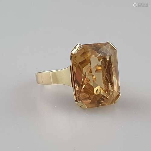 Citrinring - Gelbgold 585/000(14K), inne