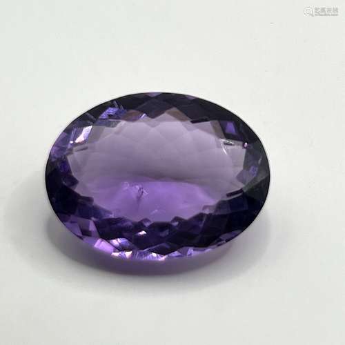 Natural Amethyst - 22.96ct, oval cut, or