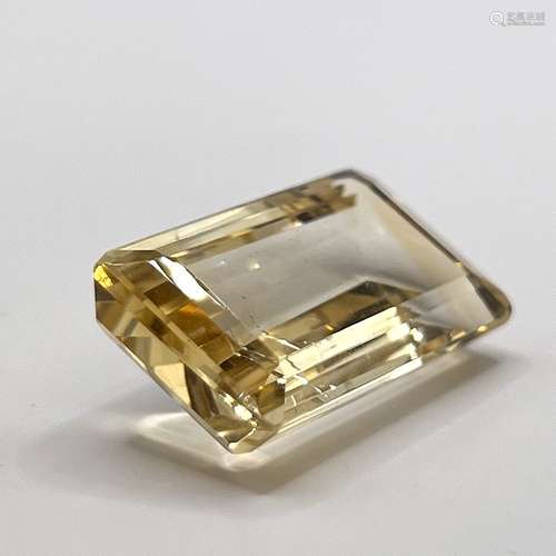 Natural Citrine - 28.46ct, octagon cut,