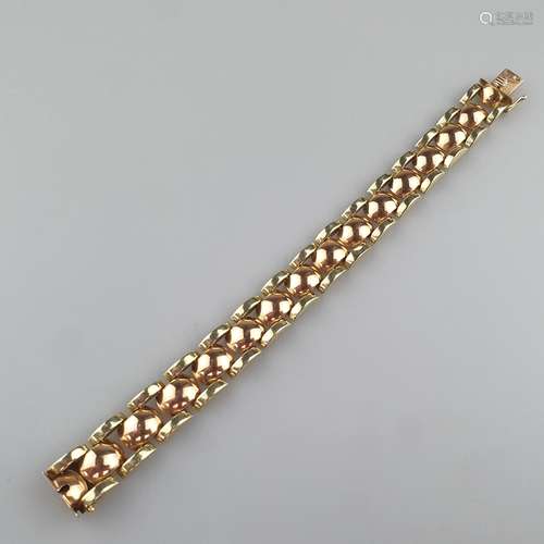 Gliederarmband - Gelb-/Rotgold 585/000 (