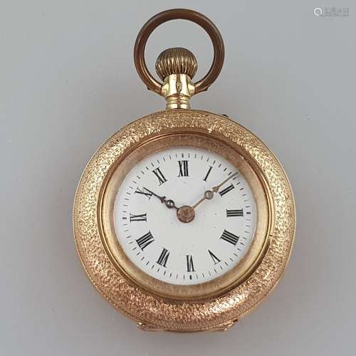 Damen-Anhängeuhr /-Taschenuhr - Gelbgold