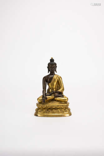 Qing - A Gilt - Bronze Sakyamuni