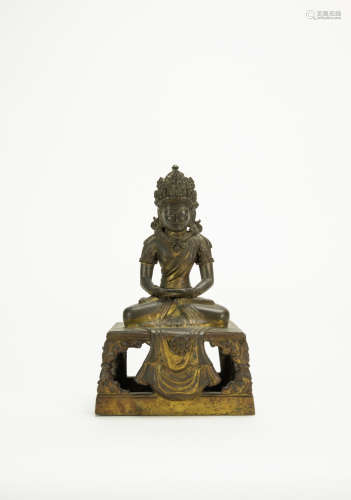 Qing - A Gilt - Bronze Figure Od Amitayus