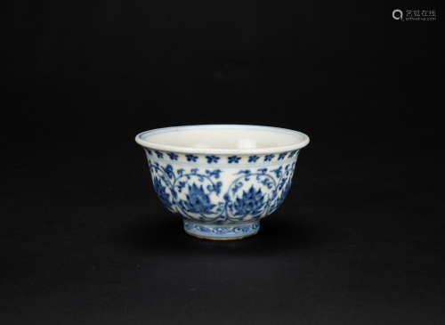 A Blue And White Tea Cup