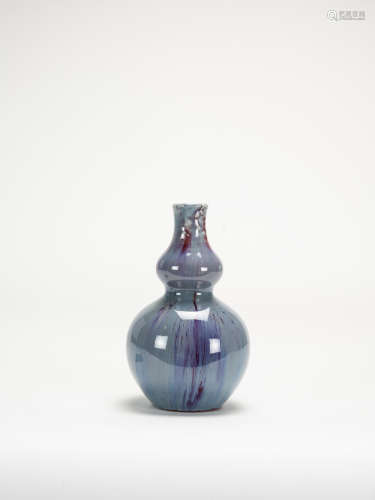 Qing - A Flambe - Glazed Gourd Vase