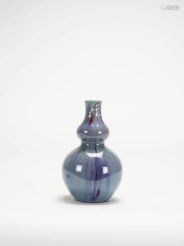 Qing - A Flambe - Glazed Gourd Vase