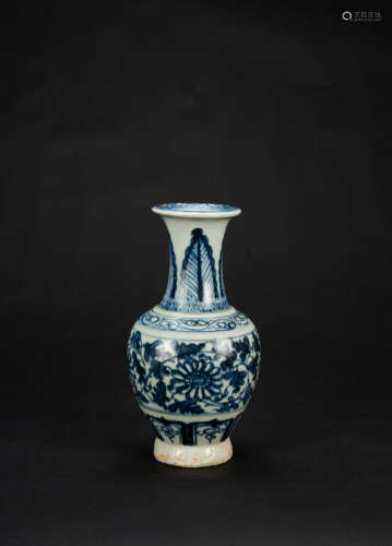 Possible Yuan - A Blue And White ‘Flowers ‘ Vase