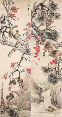 Cheng Zhang (1869-1938) Two Painting