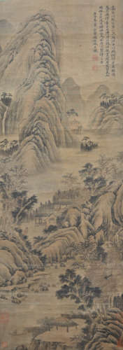 钱维城（1720-1772） 山水 绢本立轴