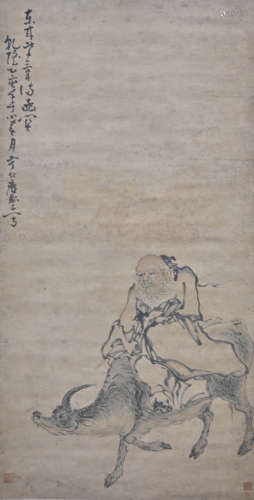 黄慎（1687-1772） 老子出关图 立轴