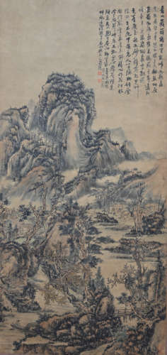 髡残（1612-1692） 山水 立轴