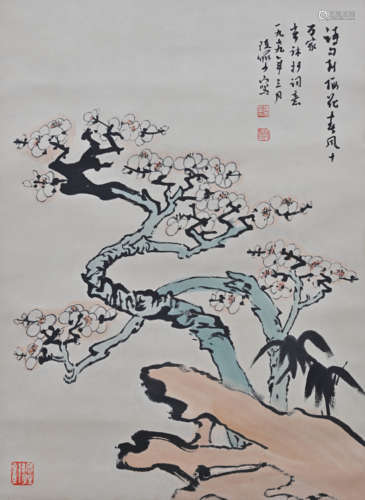 陆俨少（1909-1993） 梅花 立轴