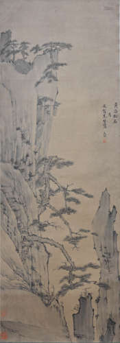 渐江（1610-1663） 山水 立轴