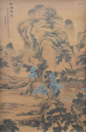 蓝瑛（1585-1664） 松壑飞泉 绢本立轴