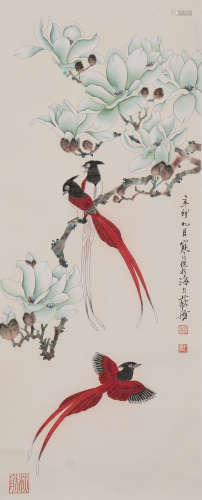 江寒汀 1903-1963 绶带玉兰图