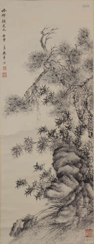 吴华源 1893－1972 松石图