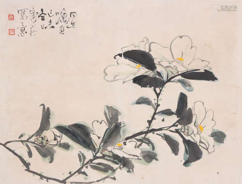 康师尧 1921-1985 茶花