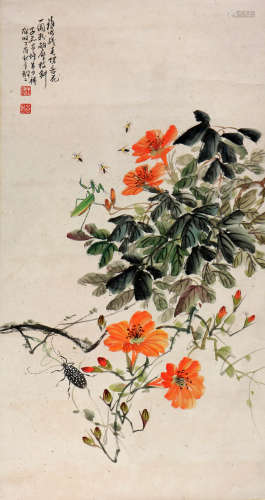 陈半丁(1876-1970)齐子如（1902-1955） 花卉草虫