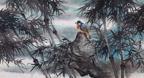 陈佩秋 1923-2020 竹石雀鸟