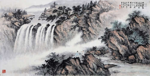 黄君璧 1898-1991 观瀑图