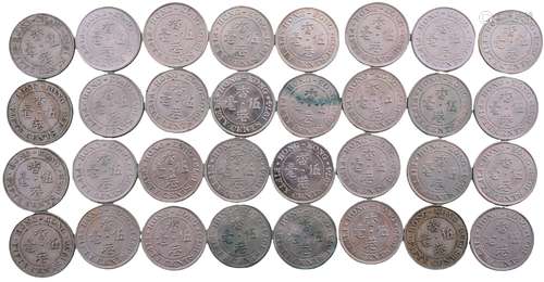 香港 QEⅡ50￠1958x4,1970x4,1971x4,1972x8,1973x4,1974x8。共32個