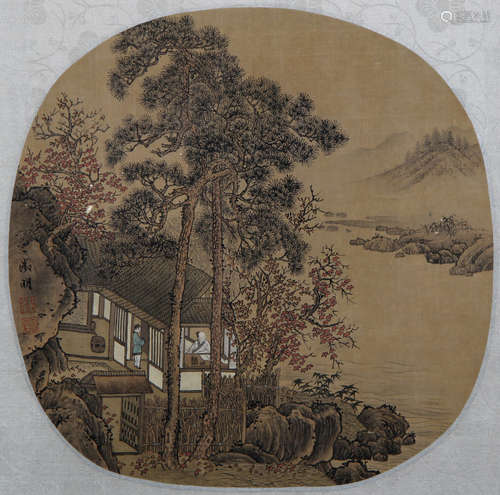 文征明 1470-1559 山水 团扇