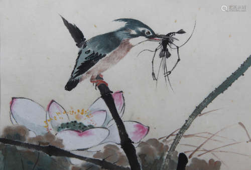 潘静淑 1892-1939 荷花小鸟
