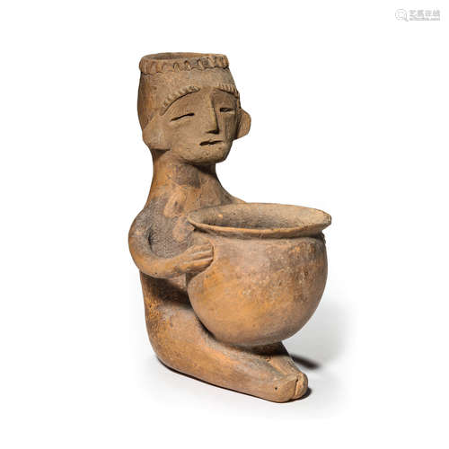 Chinese Human-Shaped Pottery Vessel