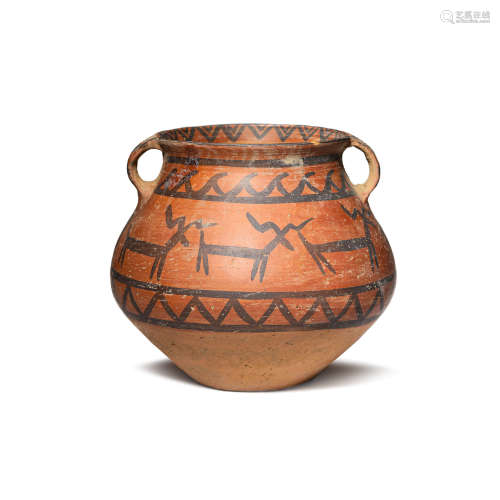 Red Painted Pottery Vessel