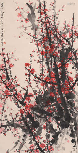 关山月 (1912-2000) 红梅
