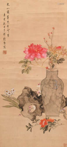 张熊 (1803-1886) 花开富贵
