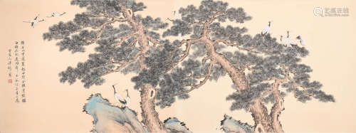 溥伒 (1893-1966) 松鹤图