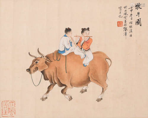 张善孖 (1882-1940) 牧牛图