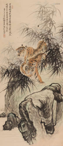 张善孖 (1882-1940) 双虎图