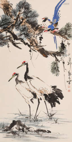金默如 (b.1935) 仙鹤