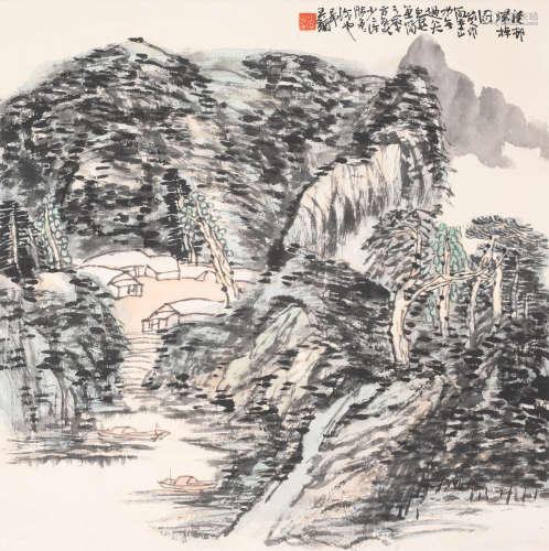 王镛 (b.1948) 溪村归棹
