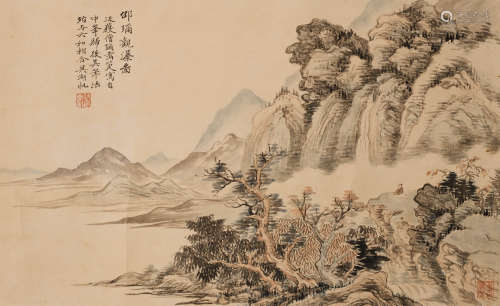 吴湖帆 (1894-1968) 观瀑图