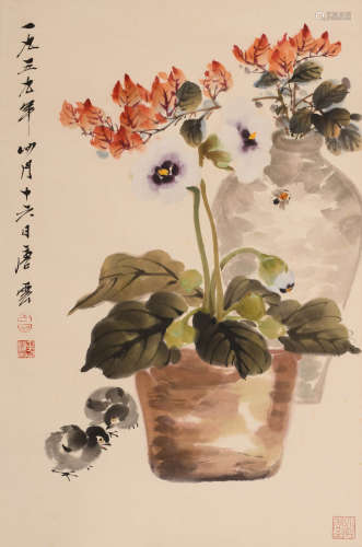 唐云 (1910-1993) 瓶花