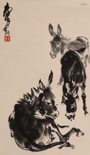 黄胄 (1925-1997) 三驴图