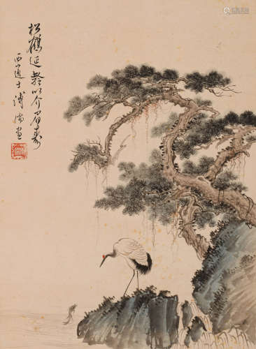 溥儒 (1896-1963) 松鹤延年